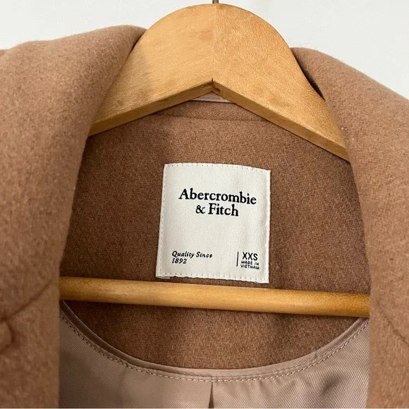☁️ SOLD ☁️ Abercrombie and Fitch Wool-Blend Dad Coat - Picture 2 of 7